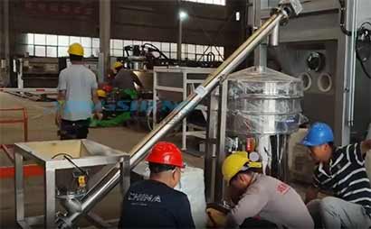 螺旋上料機-振動篩歐洲方向出口發貨